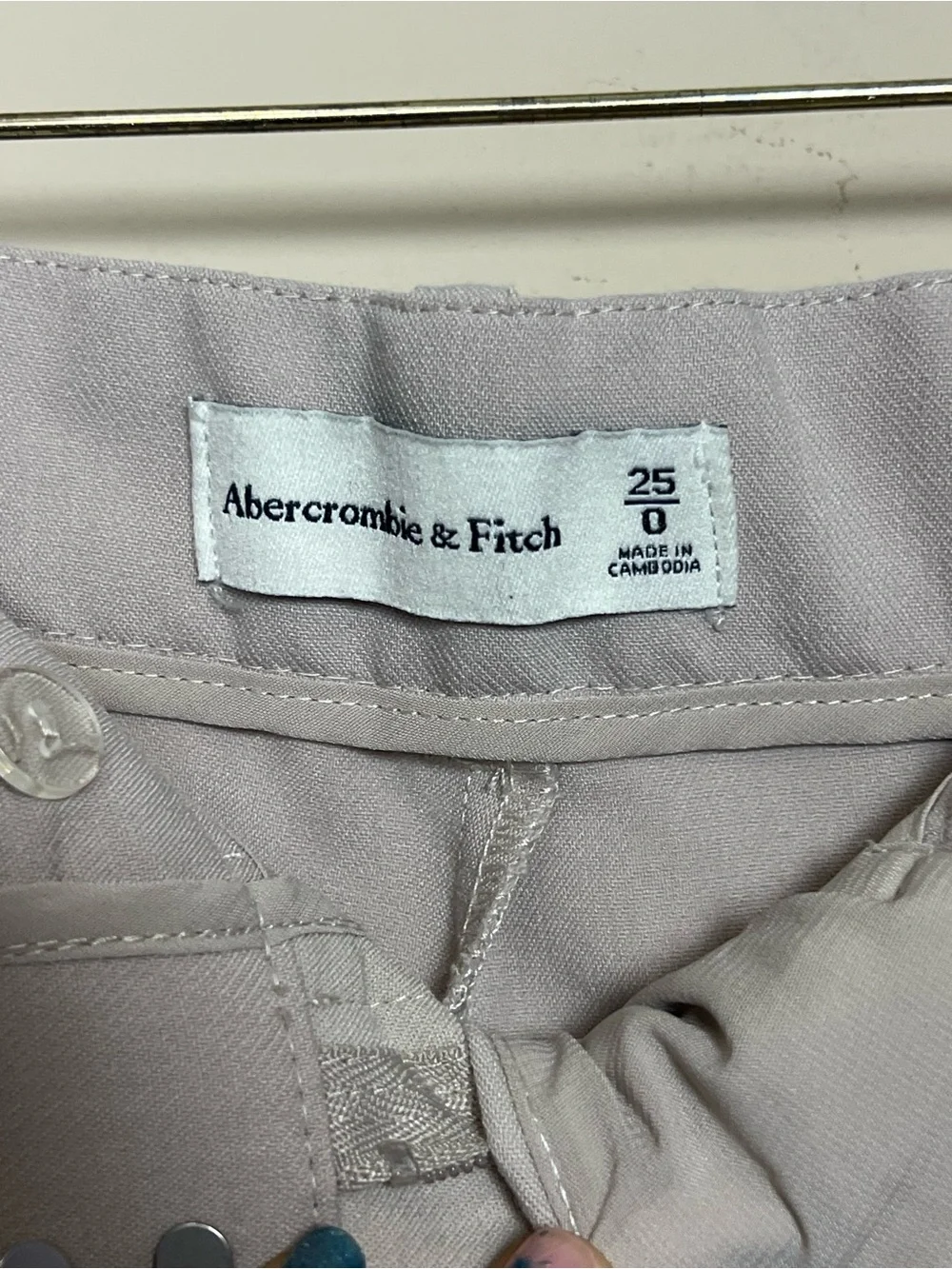 Abercrombie & Fitch Wide-Leg Pants in Light Taupe Size 25/0